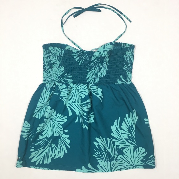 Roxy Tube Top Size Medium Leaf pattern Tropical - Picture 2 of 7